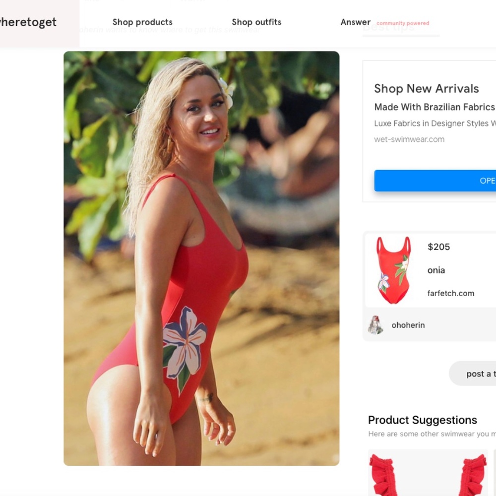 ONIA Kelly Red Floral One Piece Swimsuit